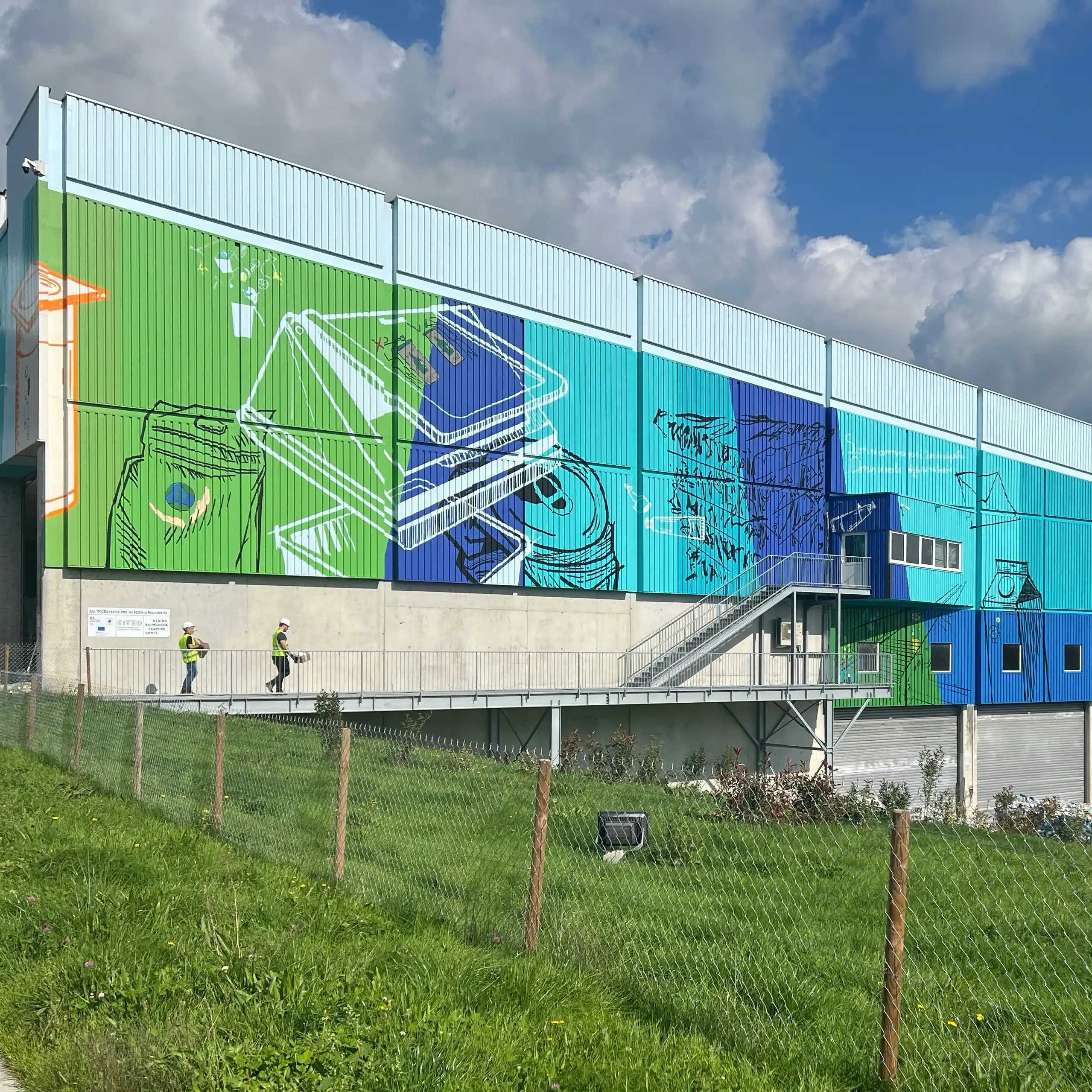 Photographie du centre de tri SMET71 à Torcy.